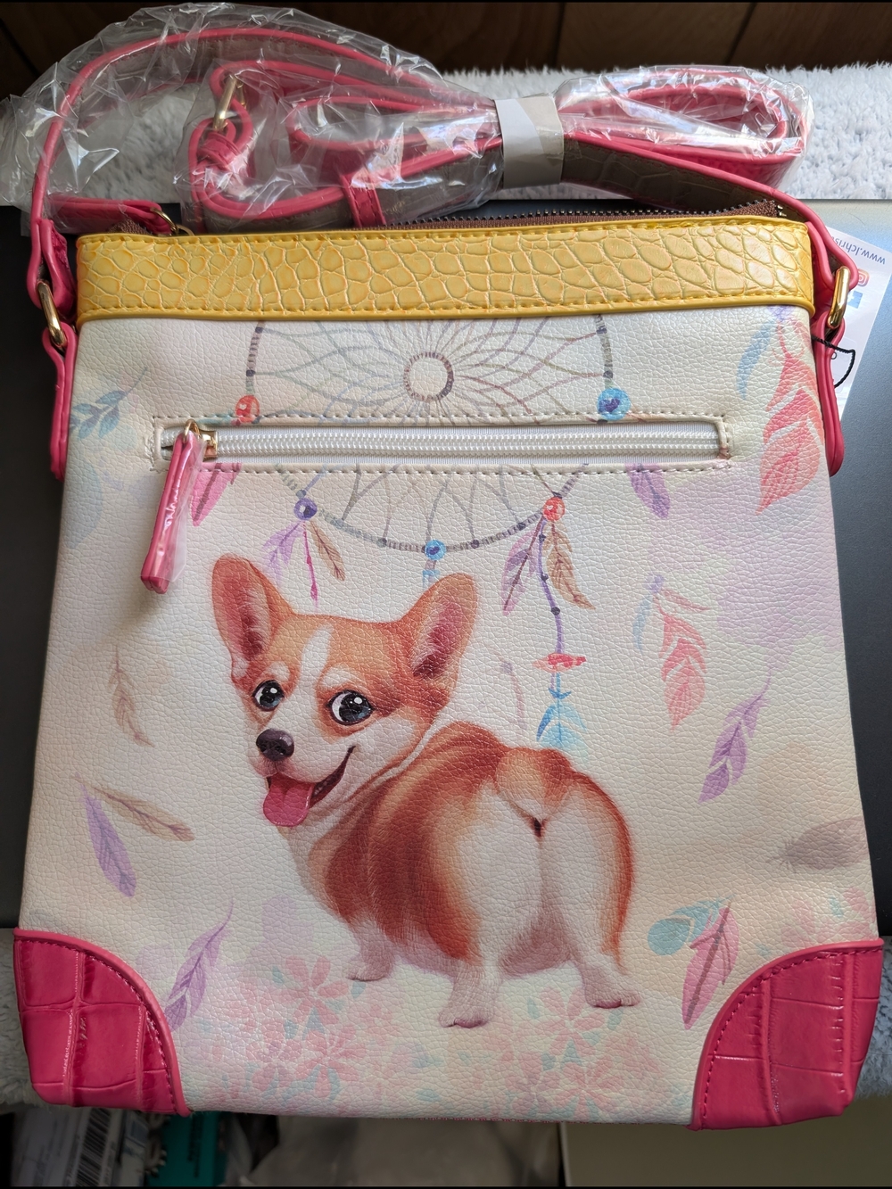 Brentano Boho Fiona Corgi Crossbody Bag NWT